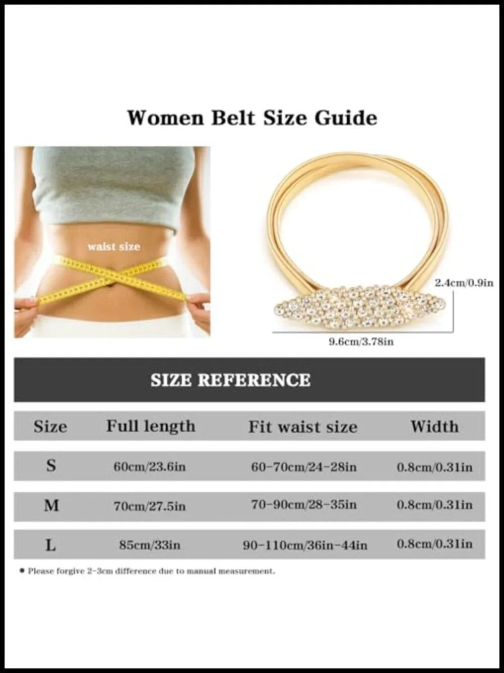 Elastic Metal Skinny Waist Belt Stretch Chain Belt for Dress